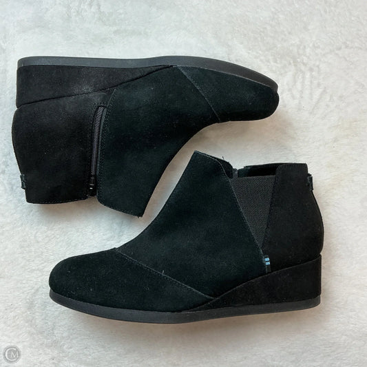 Boots Ankle Flats By Toms In Black, Size: 6