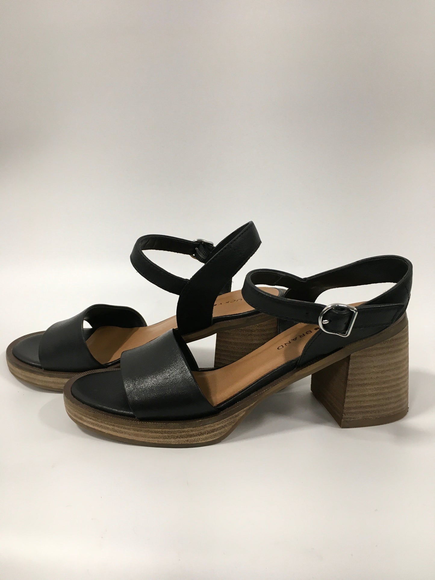 Black Shoes Heels Block Lucky Brand, Size 7