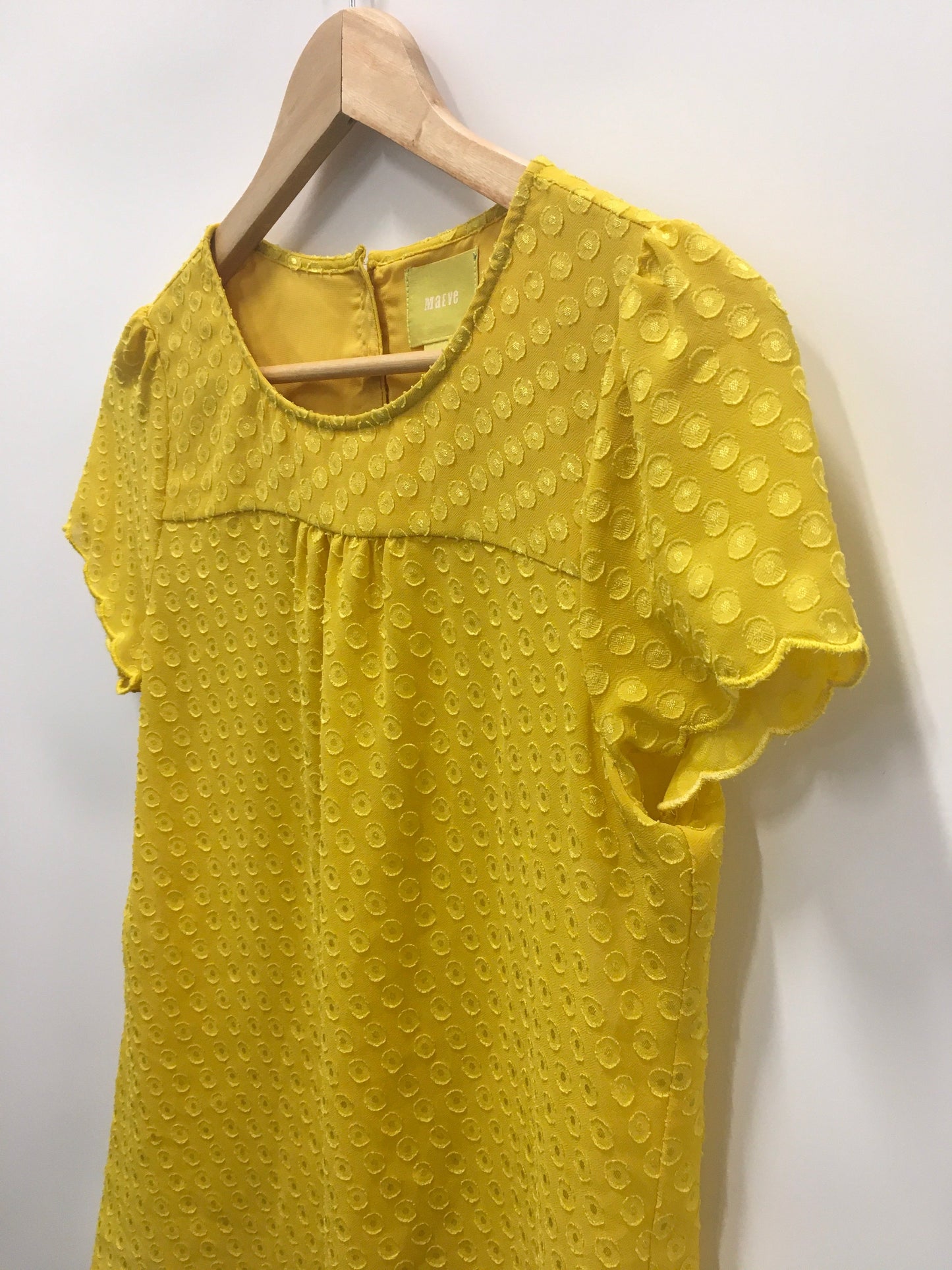 Top Short Sleeve By Maeve In Yellow, Size: 2