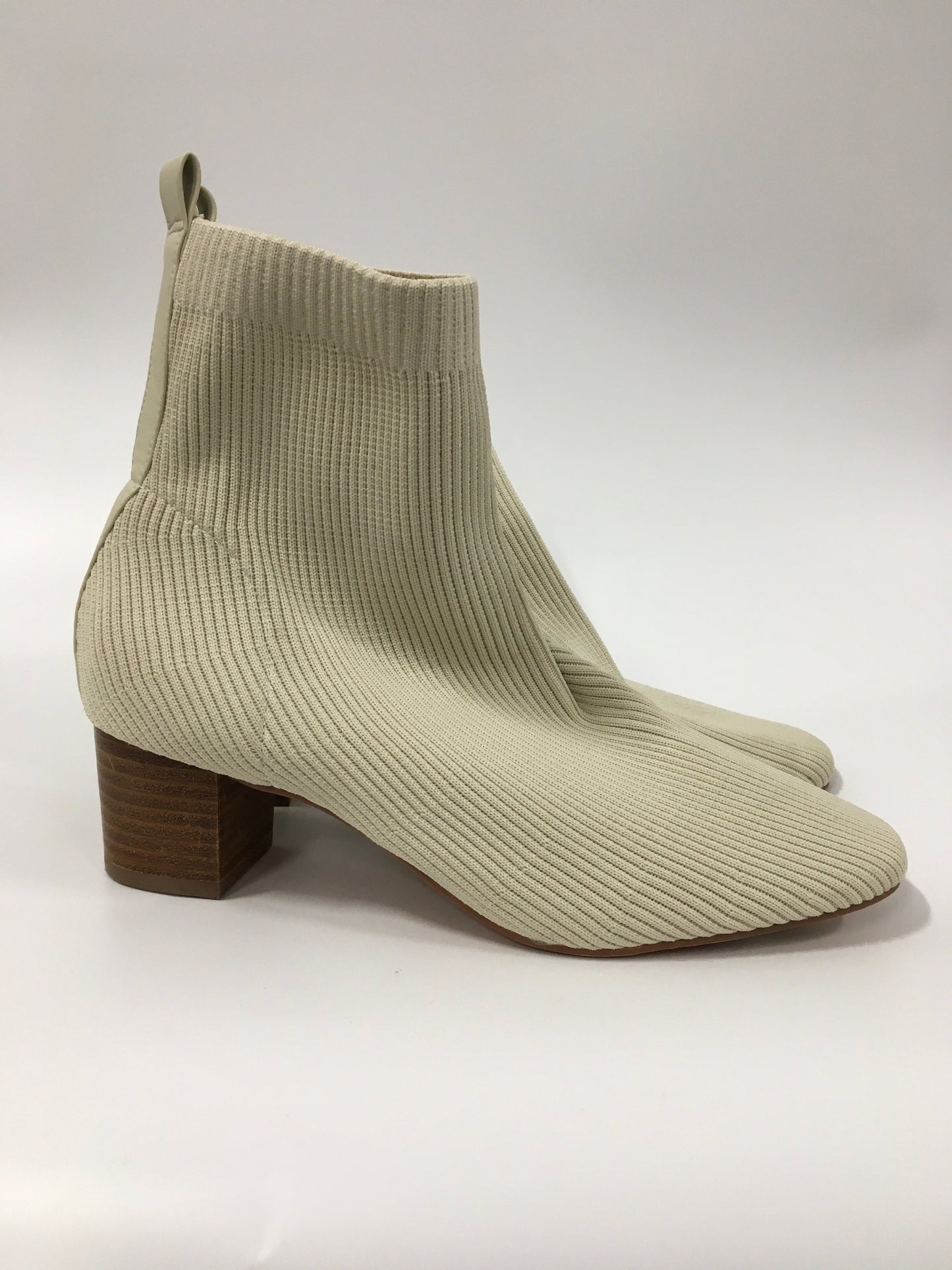 Cream Boots Ankle Heels Joie, Size 10