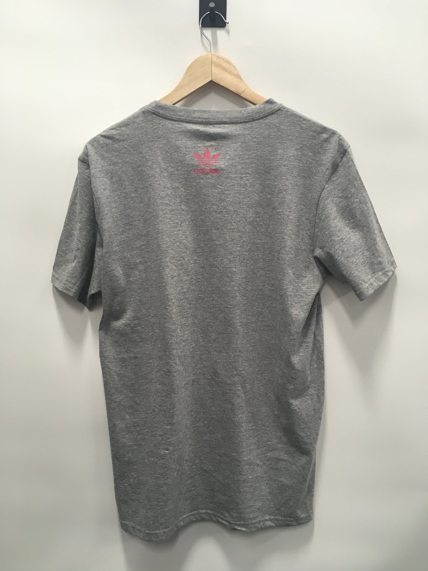 Grey Top Short Sleeve Adidas, Size M