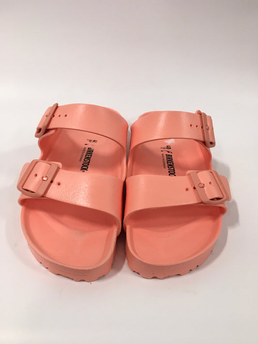 Pink Sandals Flats Birkenstock, Size 10