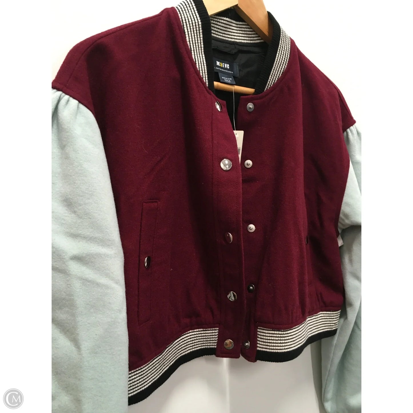 Coat Wool By Maeve In Multi-colored, Size: M