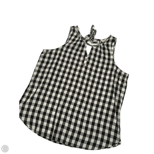 Top Sleeveless By Loft In Black & White, Size: Sp
