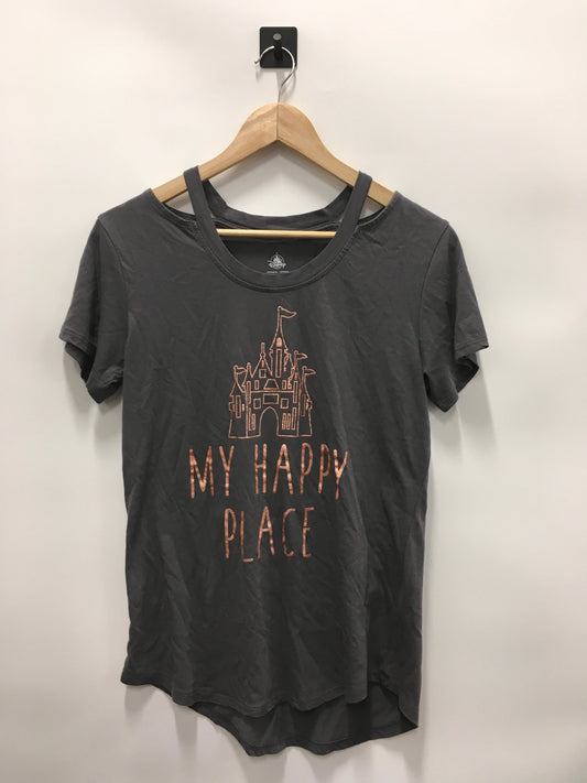 Top Short Sleeve Basic By Disney Store In Grey, Size: M