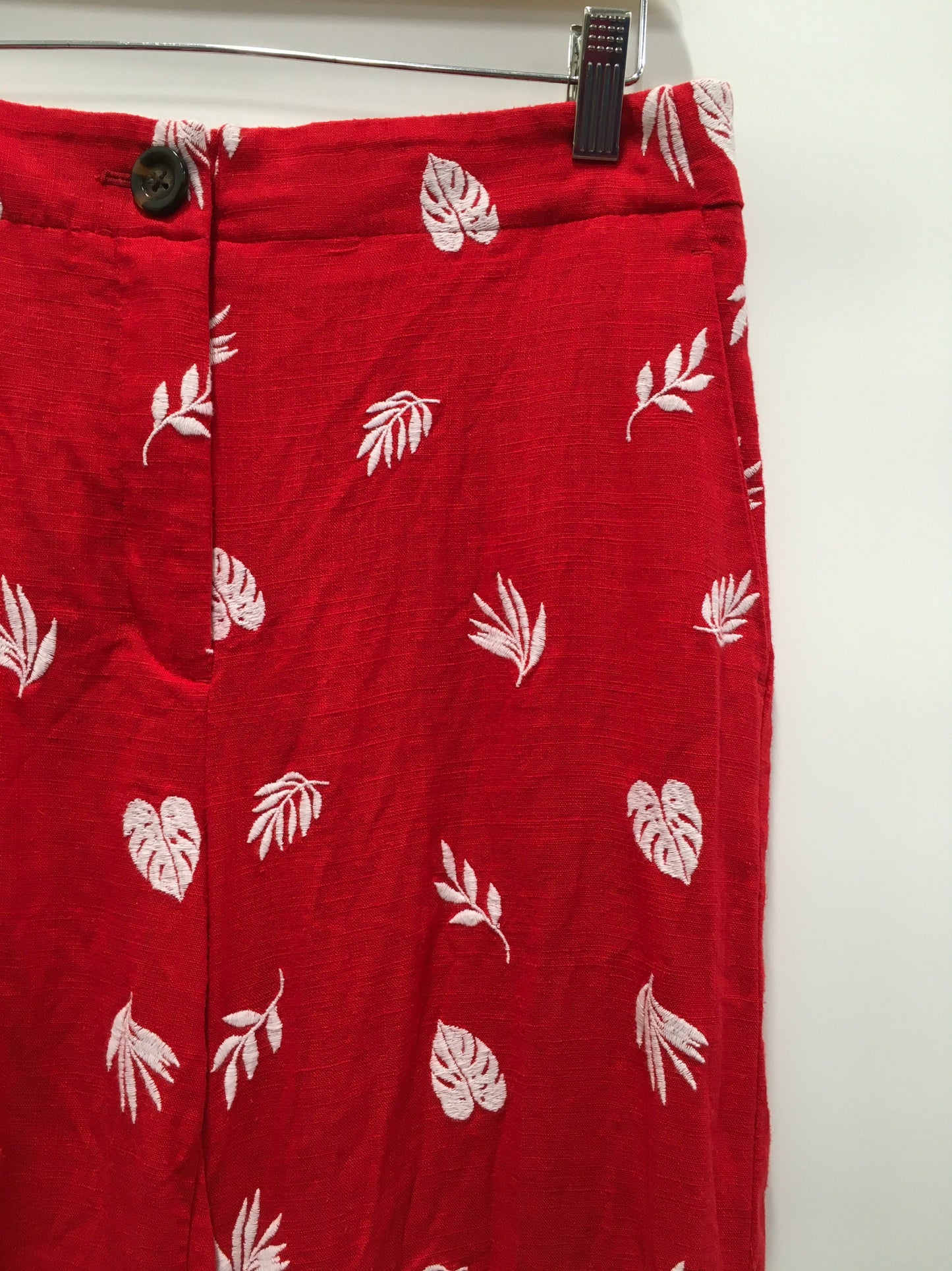 Red Pants Linen Ann Taylor, Size 2