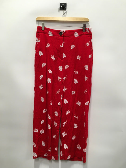 Red Pants Linen Ann Taylor, Size 2