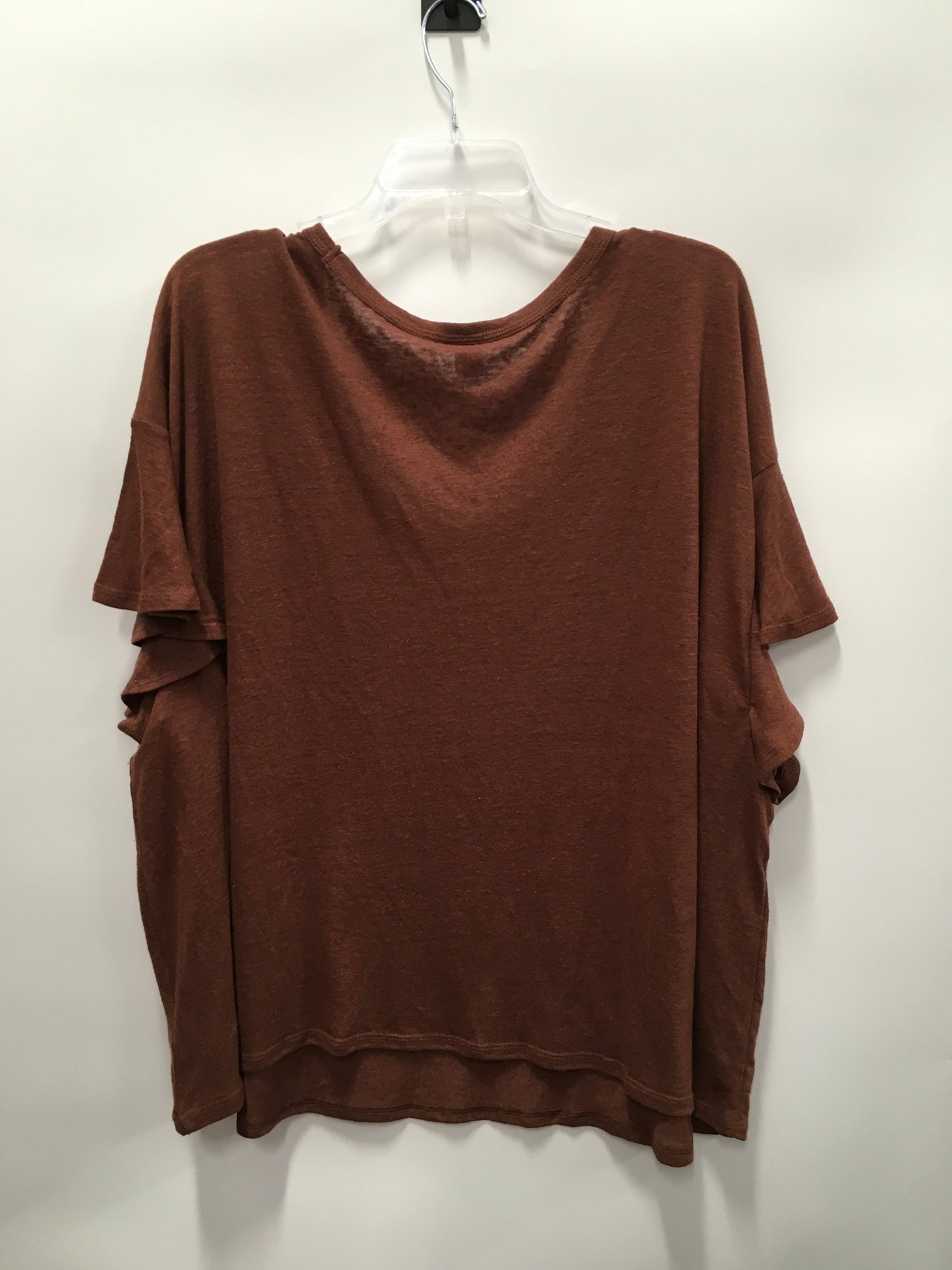 Brown Top Short Sleeve Basic Old Navy, Size 3x