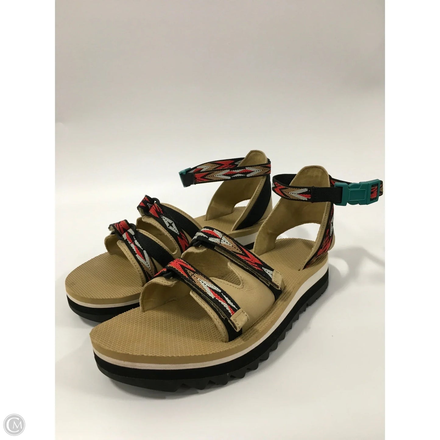 Sandals Heels Platform By Teva In Tan, Size: 9