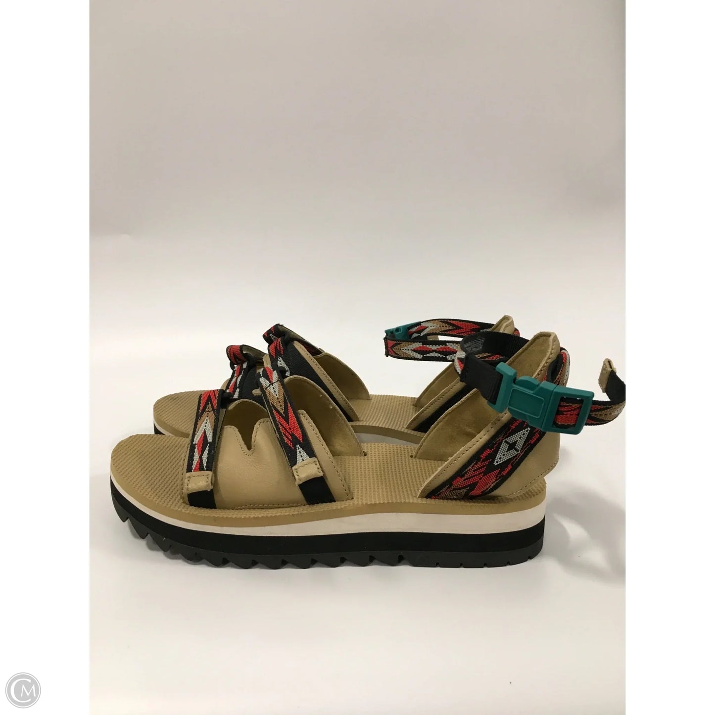 Sandals Heels Platform By Teva In Tan, Size: 9