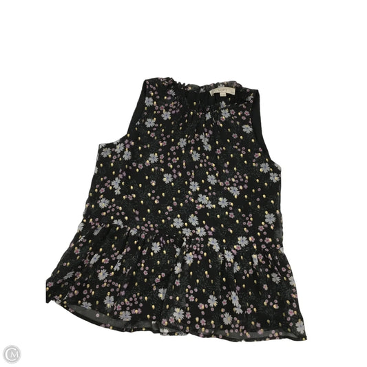 Top Sleeveless By Loft In Floral Print, Size: Mp