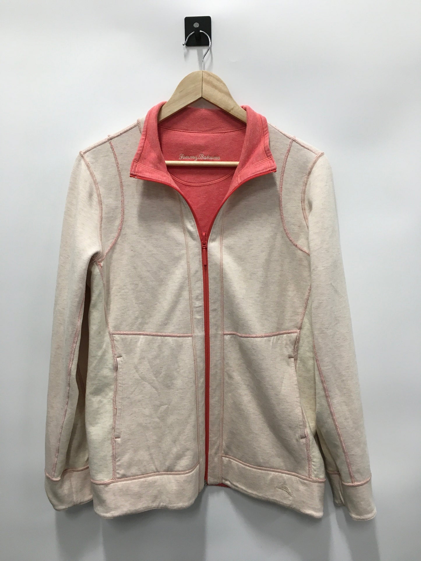 Athletic Jacket By Tommy Bahama In Pink & Tan, Size: M