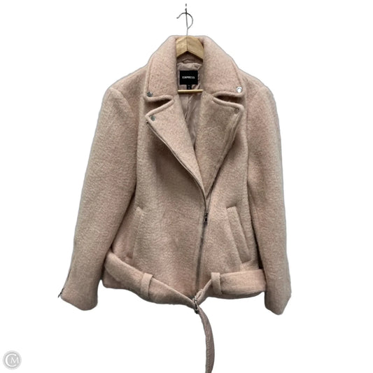Coat Wool By Express In Pink, Size: L