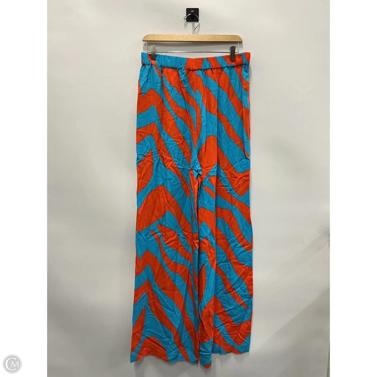 Pants Wide Leg By The Drop In Blue & Orange, Size: L