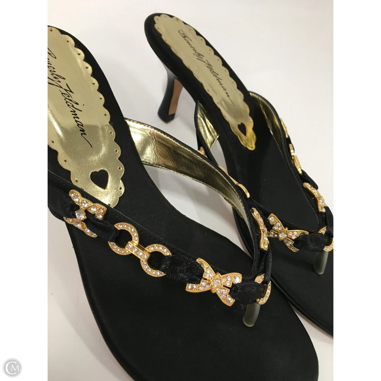 Sandals Heels Kitten By beverly feldman In Black, Size: 6.5