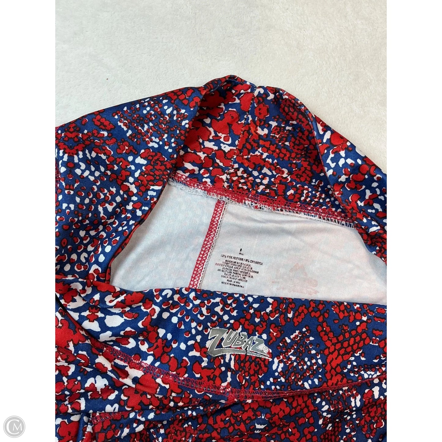 Athletic Leggings By Clothes Mentor In Blue & Red & White, Size: L