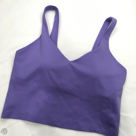 Athletic Tank Top By Lululemon In Purple, Size: 10