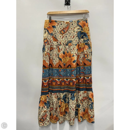 Skirt Maxi By Farm Rio In Orange, Size: S