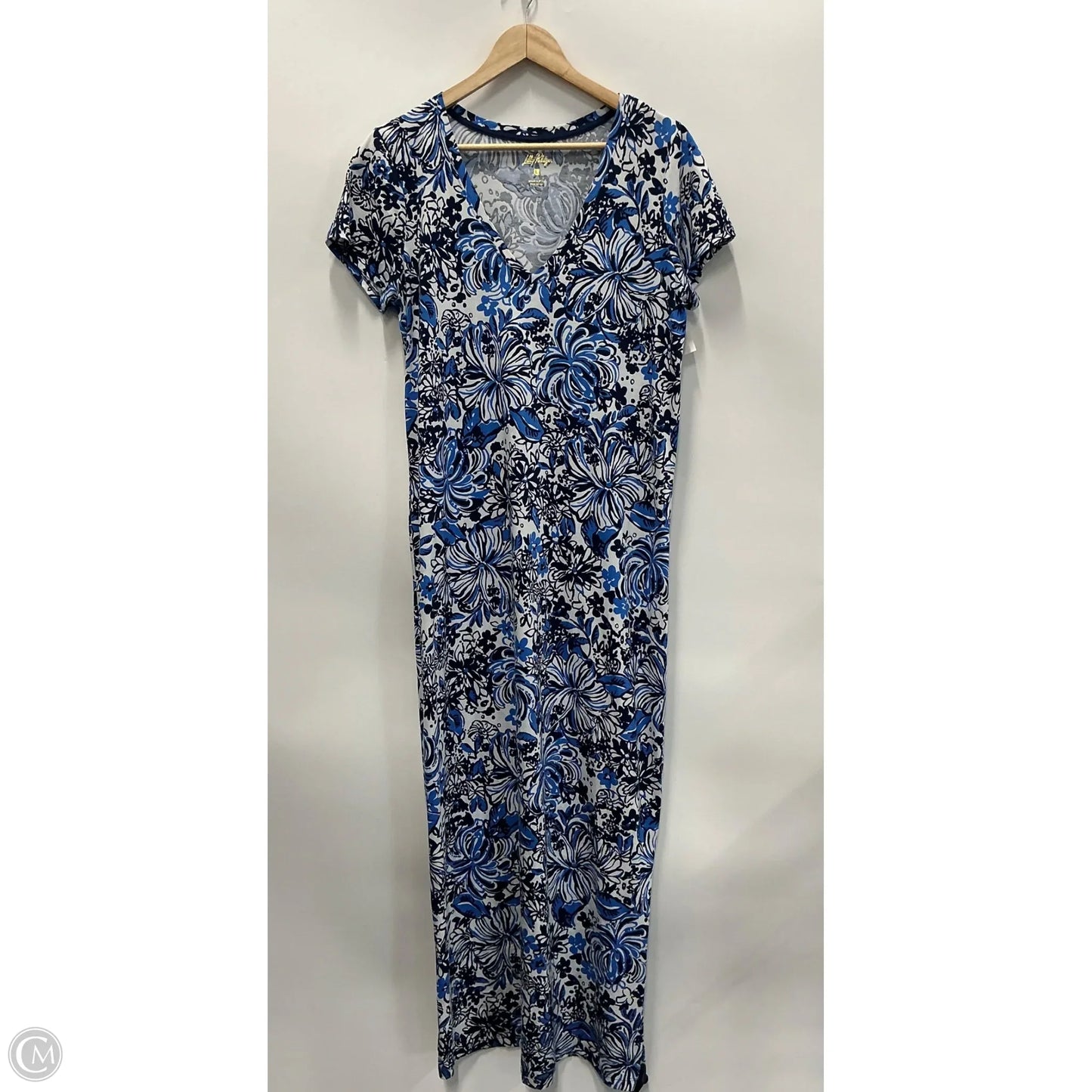 Dress Designer By Lilly Pulitzer In Blue & White, Size: L
