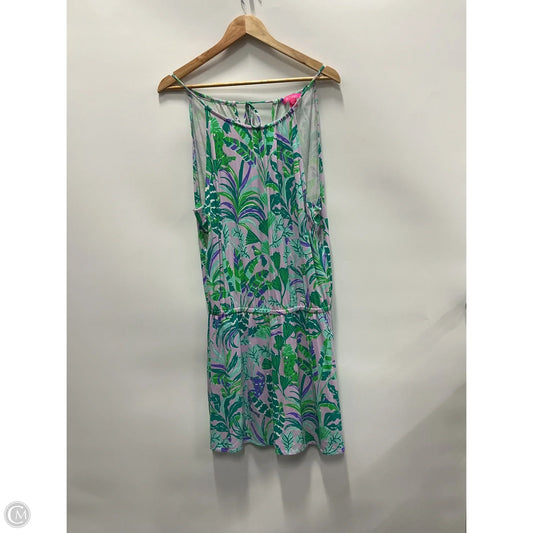 Dress Designer By Lilly Pulitzer In Green & Purple, Size: M
