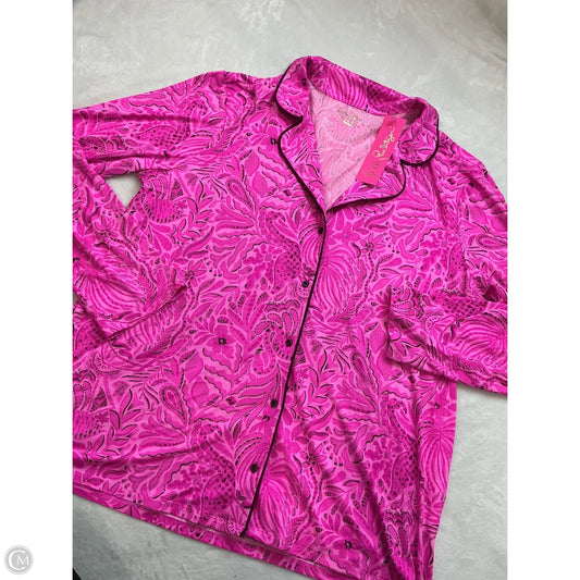 Top Long Sleeve Designer By Lilly Pulitzer In Pink, Size: 1x