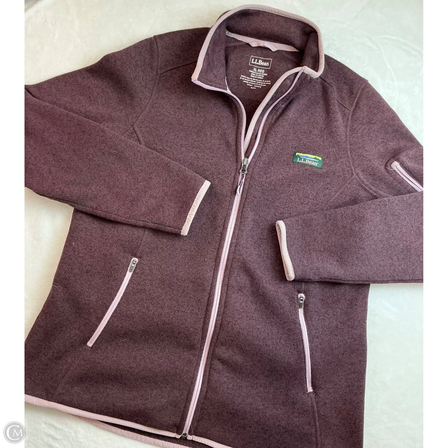 Athletic Jacket By L.l. Bean In Purple, Size: Xl