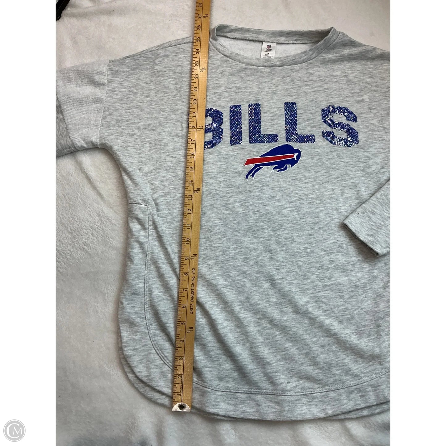Top Long Sleeve By Nfl In Grey, Size: M