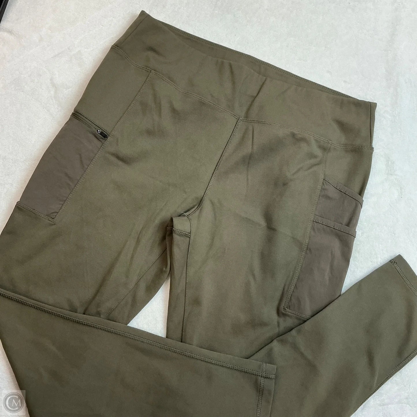 Athletic Leggings By Carhartt In Green, Size: L