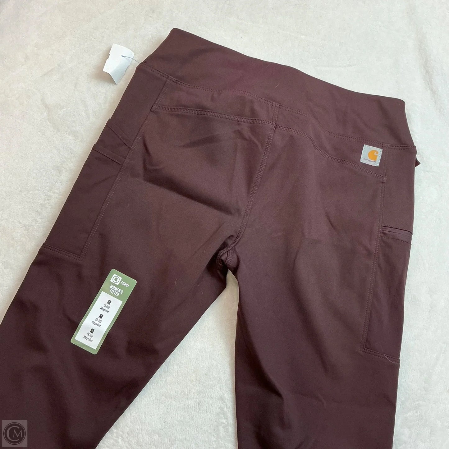 Athletic Leggings By Carhartt In Maroon, Size: M