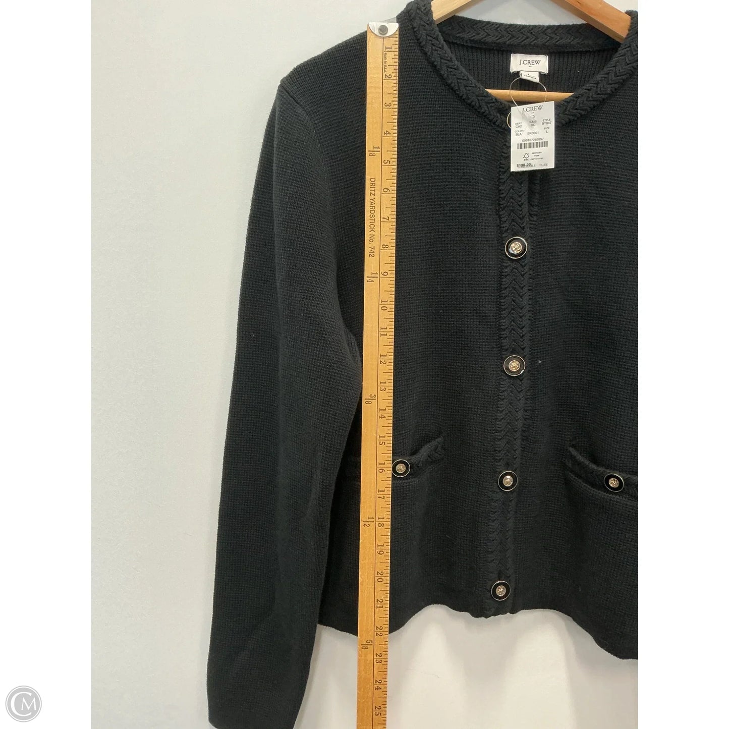 Sweater Cardigan By J. Crew In Black, Size: L