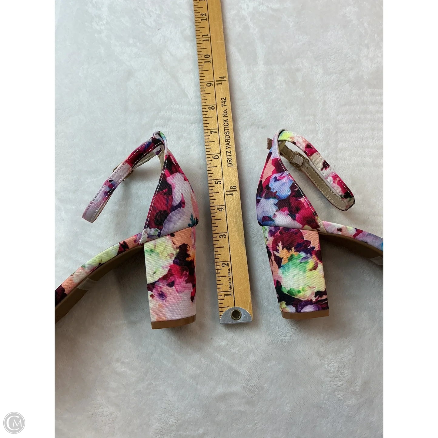 Sandals Heels Block By Dream Pairs In Floral Print, Size: 8