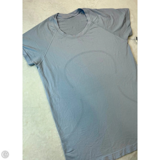 Athletic Top Short Sleeve By Lululemon In Blue, Size: 10