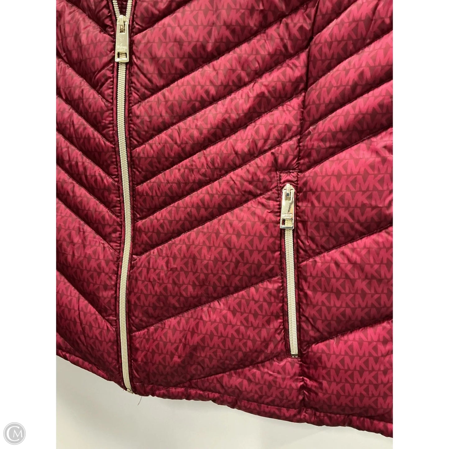 Vest Puffer & Quilted By Michael By Michael Kors In Maroon, Size: M