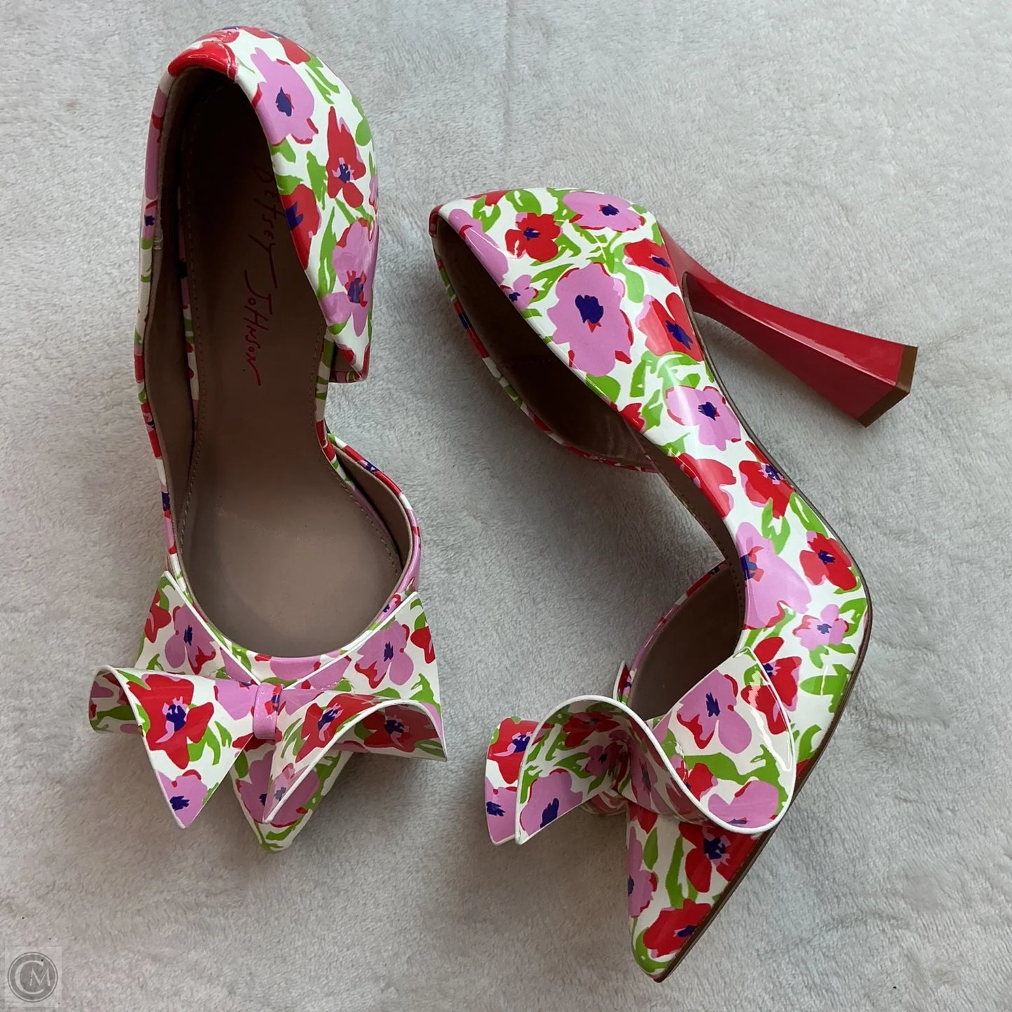 Shoes Heels Block By Betsey Johnson In Floral Print, Size: 8.5