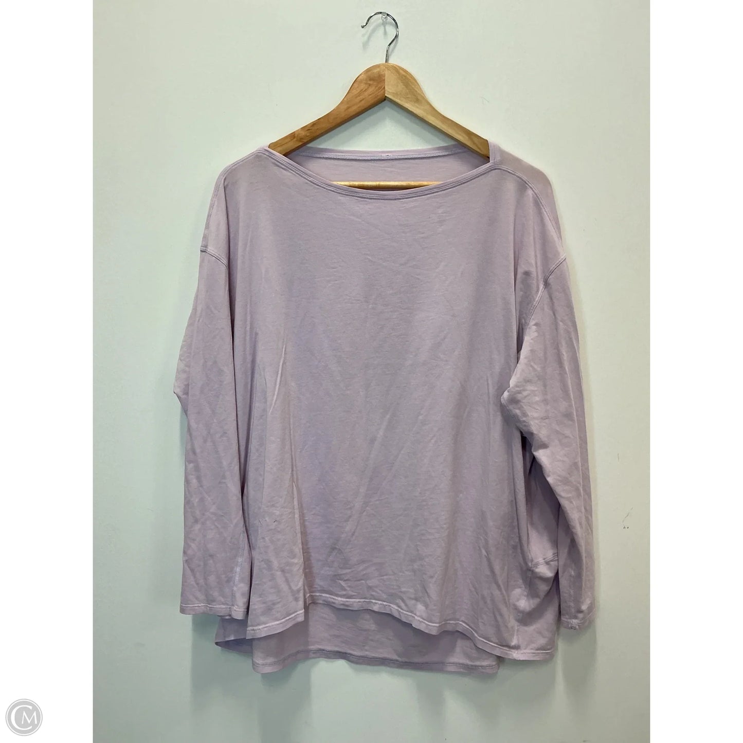 Athletic Top Long Sleeve Crewneck By Lululemon In Purple, Size: L