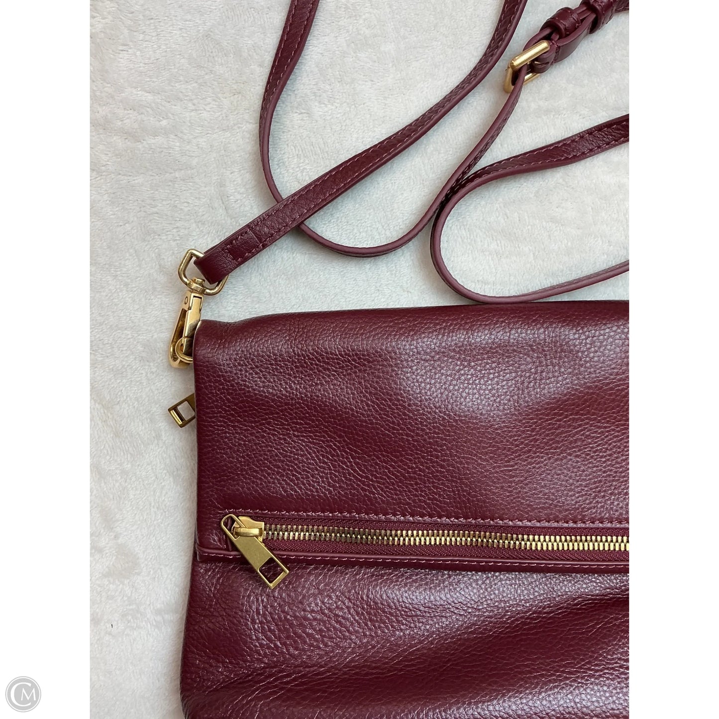Crossbody Leather By Quince, Size: Medium