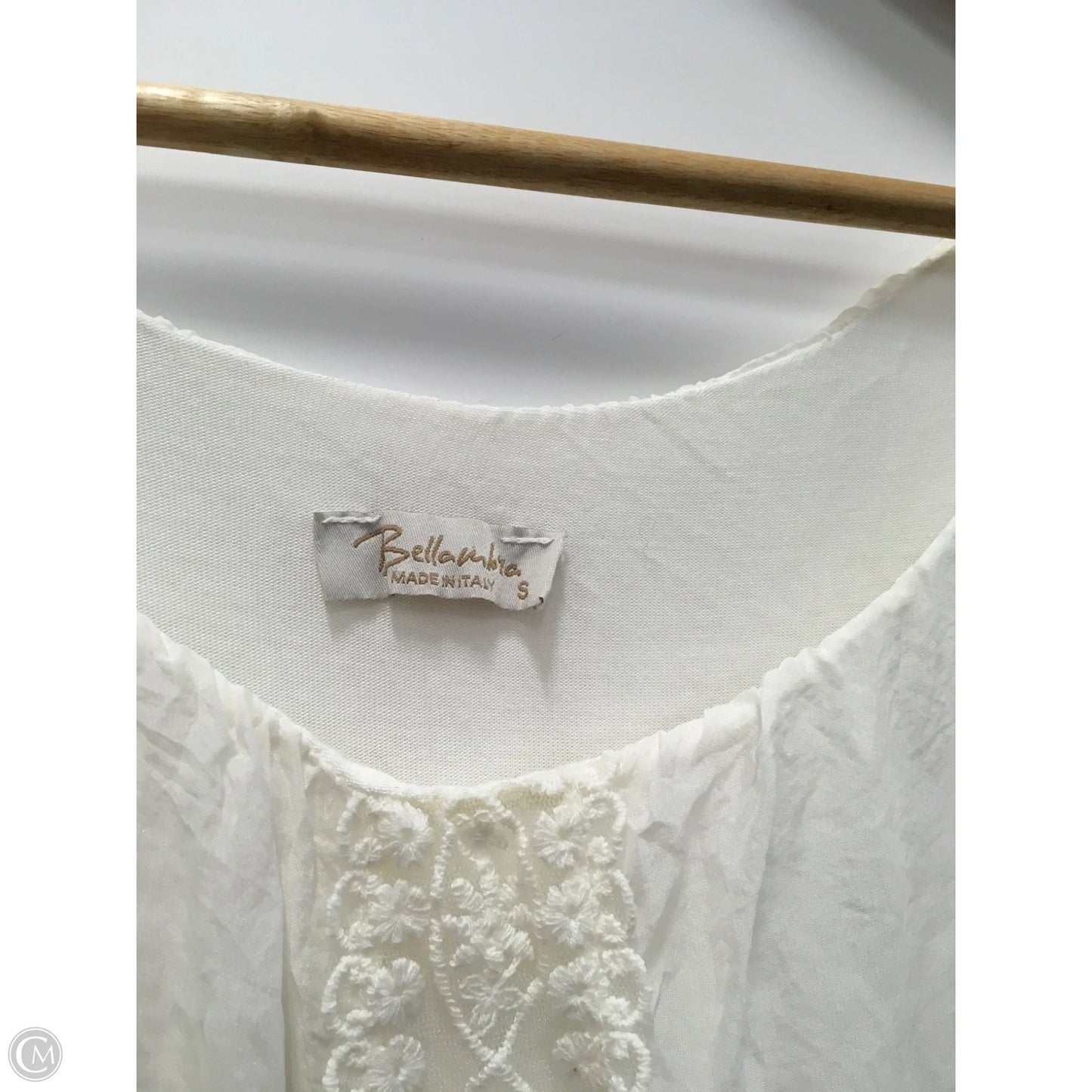 Top 3/4 Sleeve By Clothes Mentor In White, Size: S