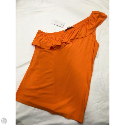 Top Sleeveless By Loft In Orange, Size: M