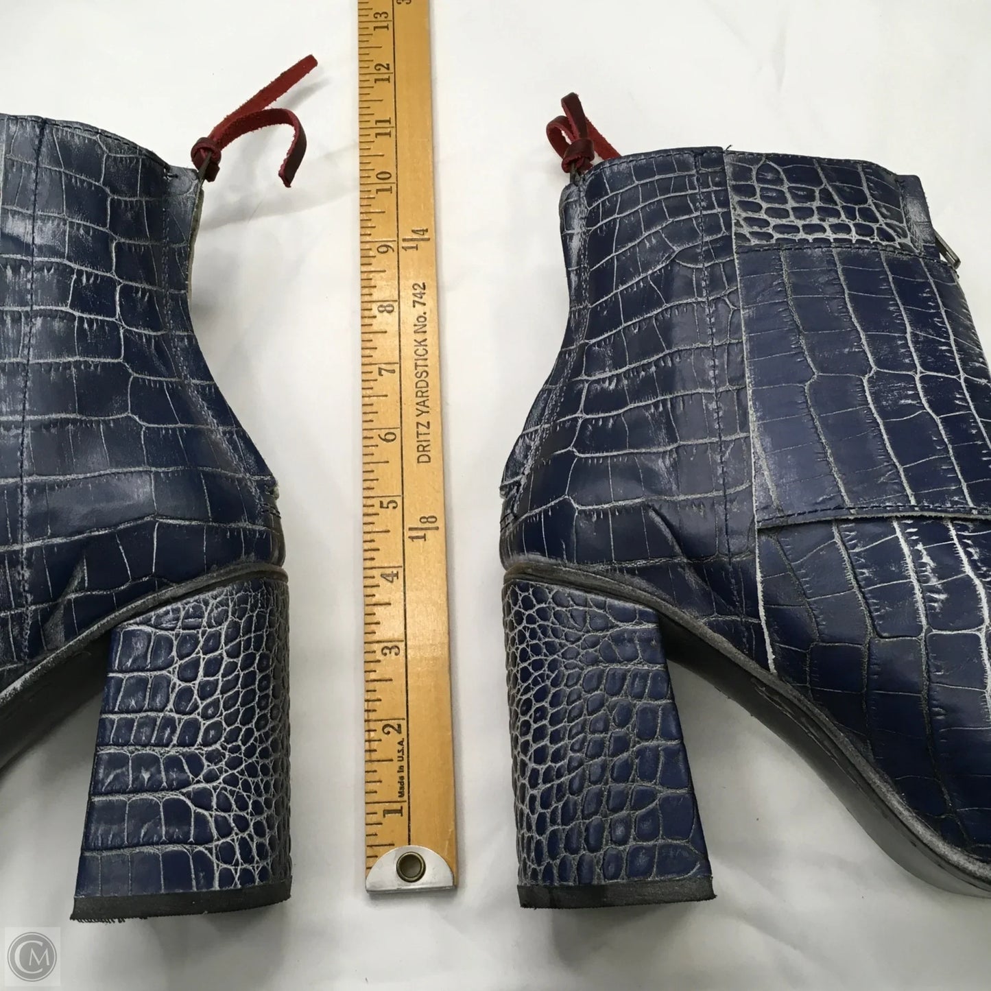 Boots Ankle Heels By Freebird In Blue, Size: 10