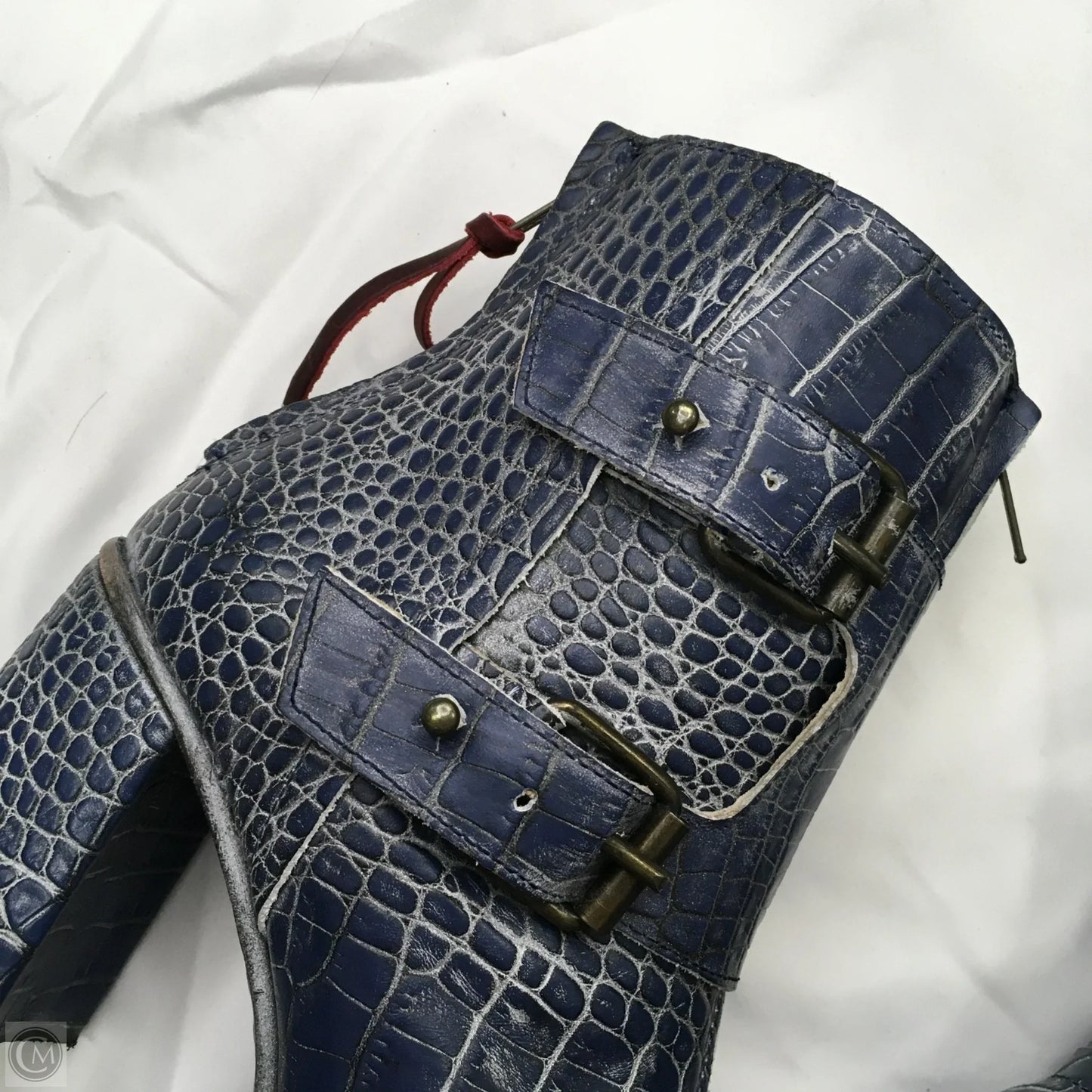 Boots Ankle Heels By Freebird In Blue, Size: 10