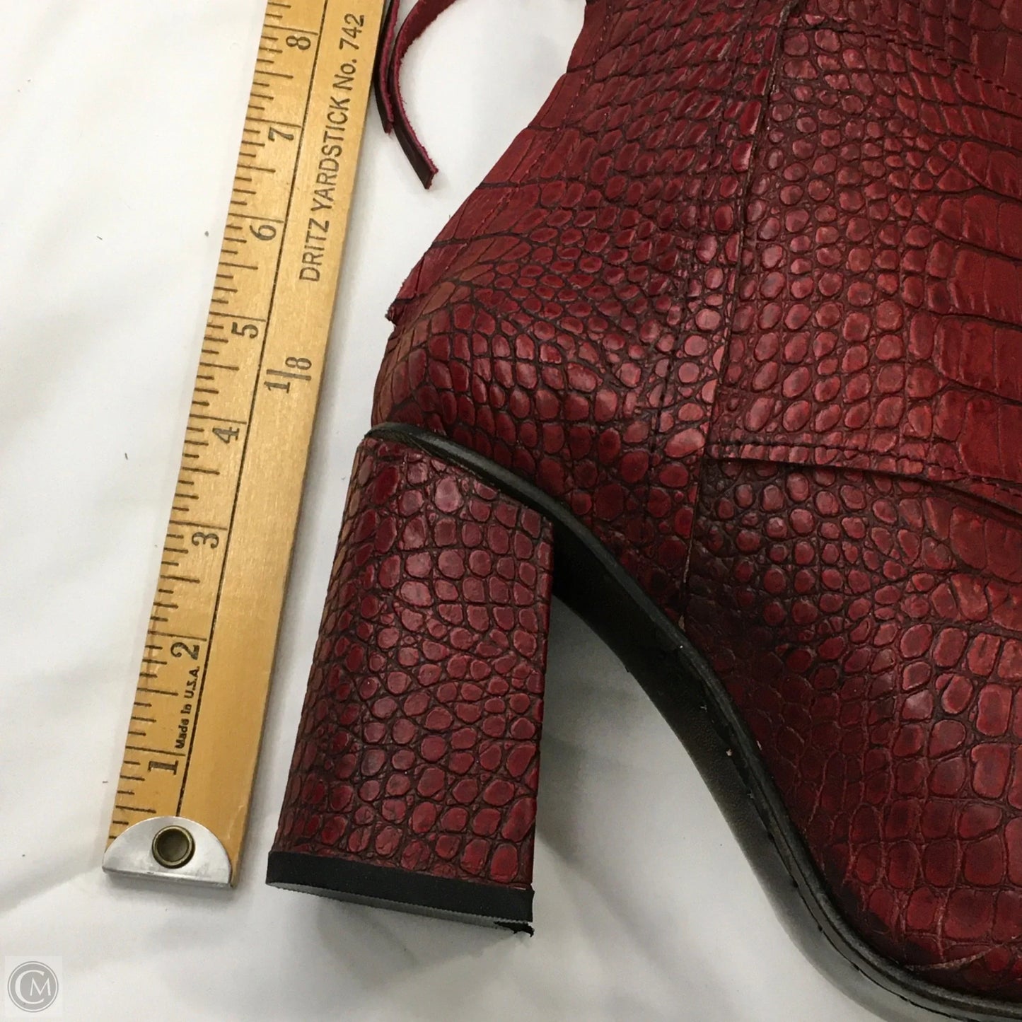 Boots Ankle Heels By Freebird In Red, Size: 10
