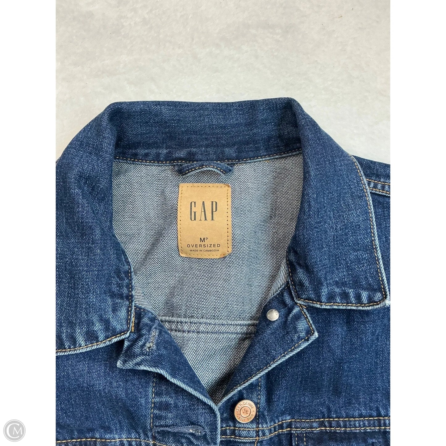 Jacket Denim By Gap In Blue Denim, Size: Mp