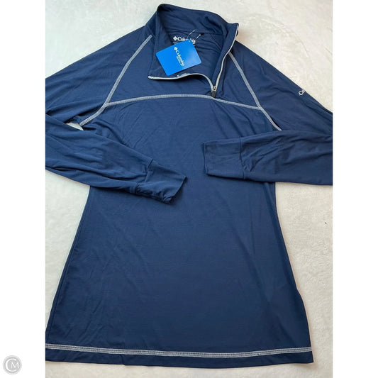 Athletic Top Long Sleeve Collar By Columbia In Blue, Size: M