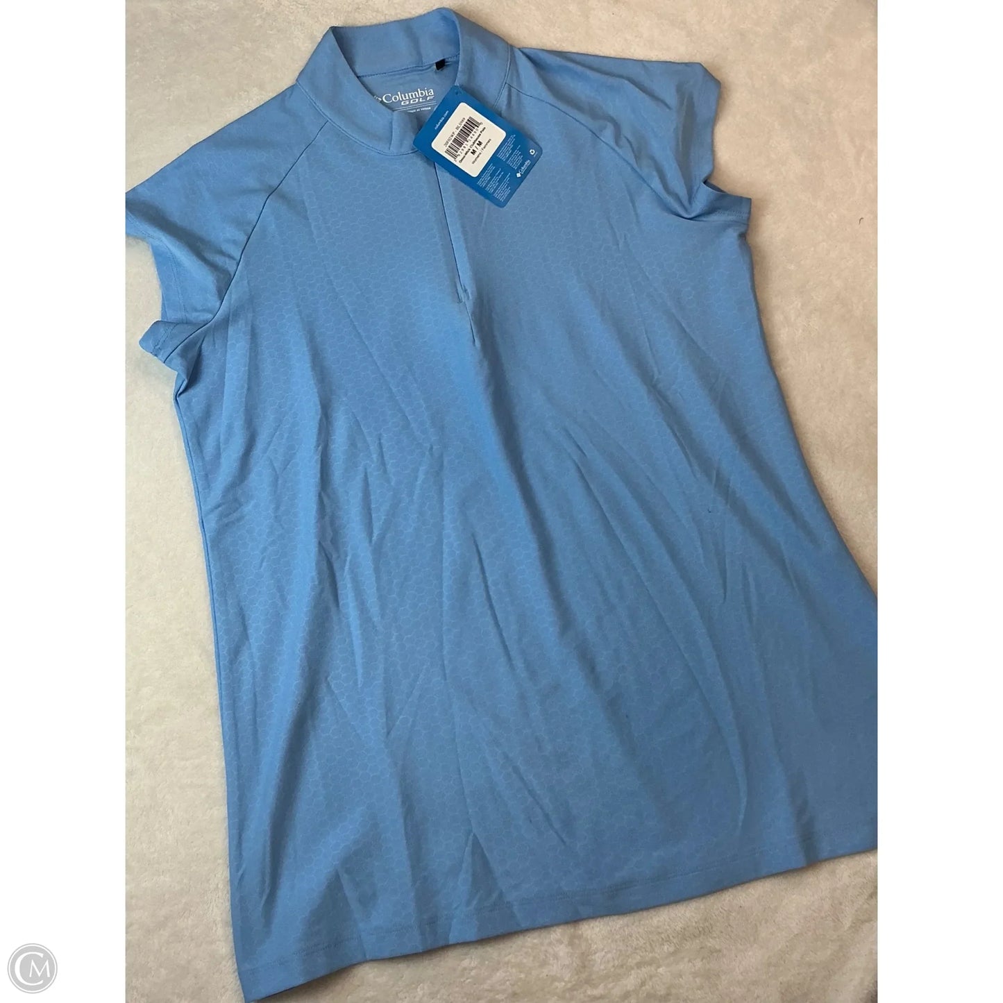 Athletic Top Short Sleeve By Columbia In Blue, Size: M