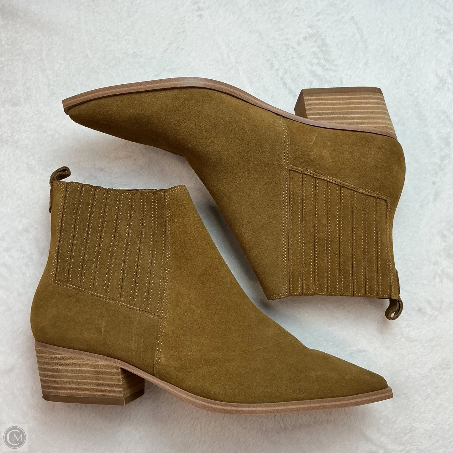 Boots Ankle Heels By Marc Fisher In Brown, Size: 8.5