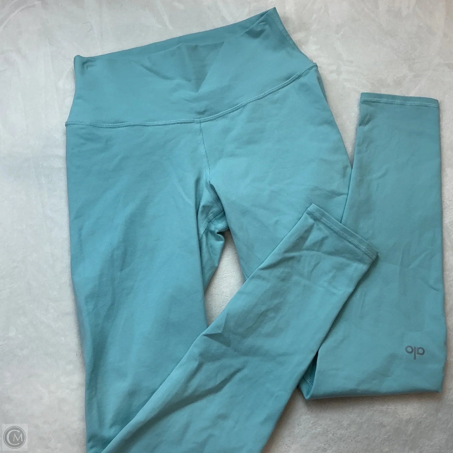 Athletic Leggings By Alo In Aqua, Size: M