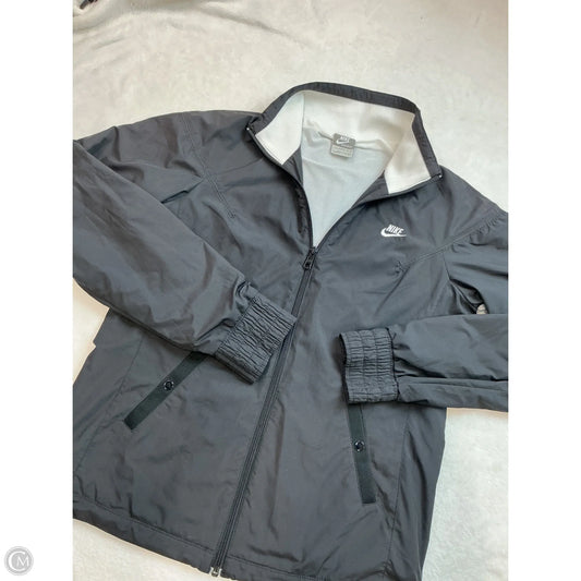 Athletic Jacket By Nike In Black, Size: M