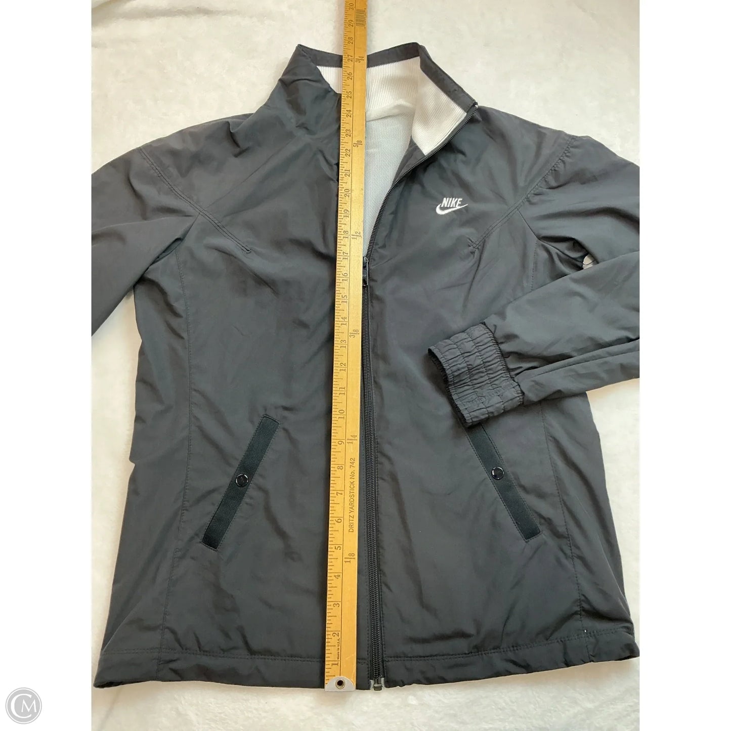 Athletic Jacket By Nike In Black, Size: M