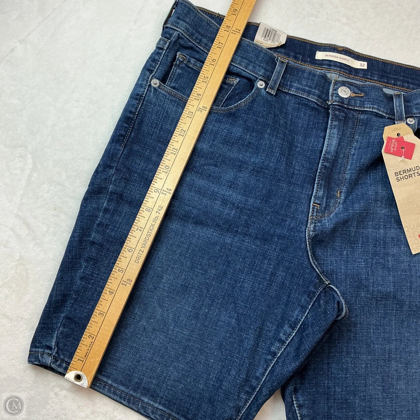 Shorts By Levis In Blue Denim, Size: 14