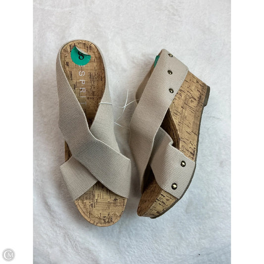 Shoes Heels Wedge By Esprit In Beige, Size: 8